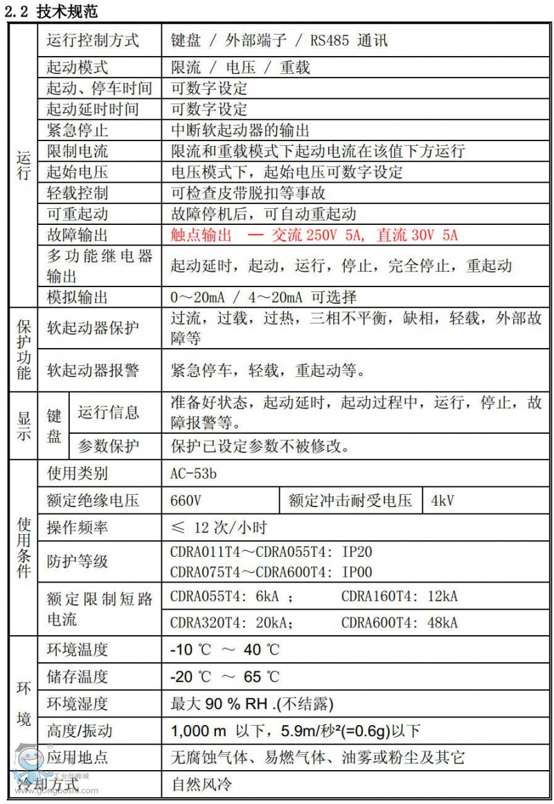 德力西CDRA软启动